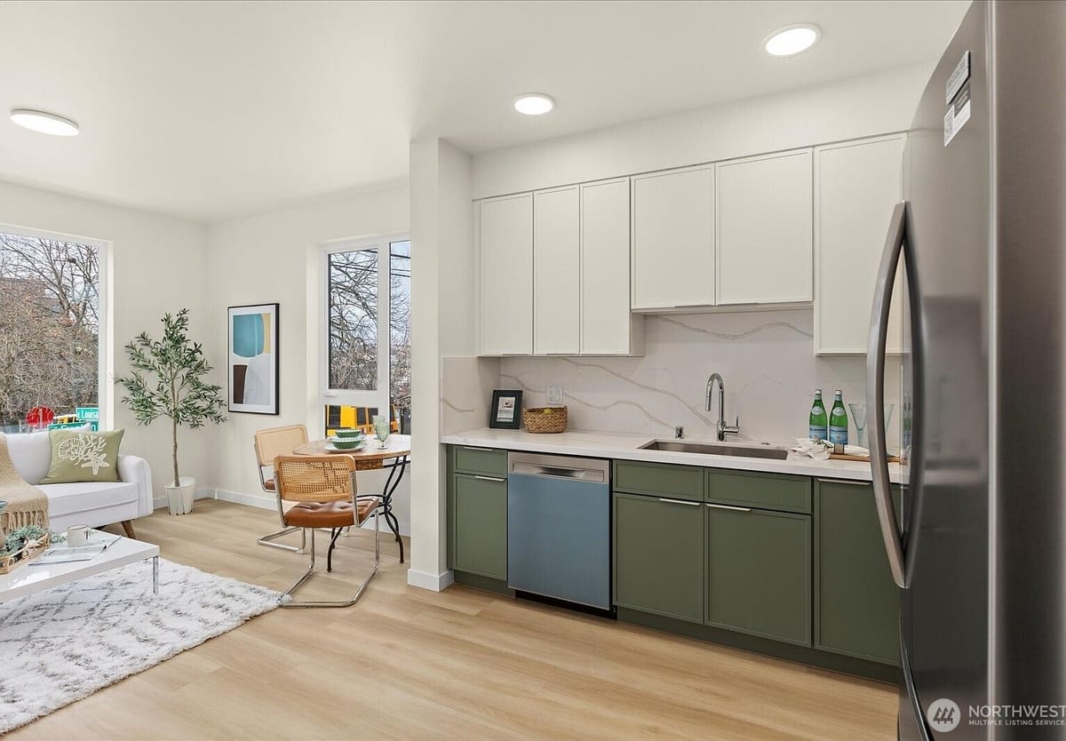 Kitchen open to the living area