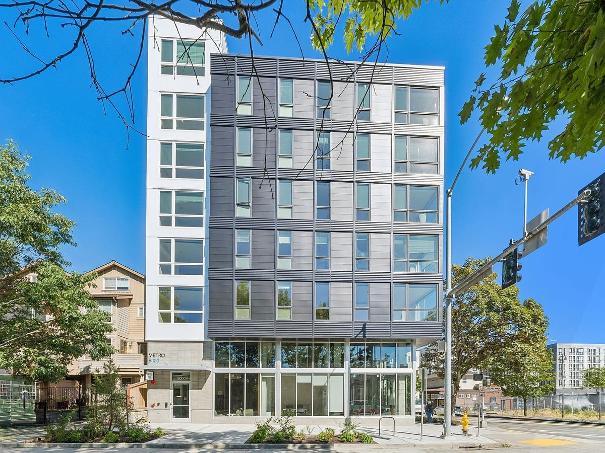 Street view of the finished building