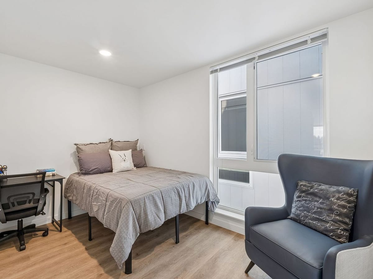 Bedroom with workspace